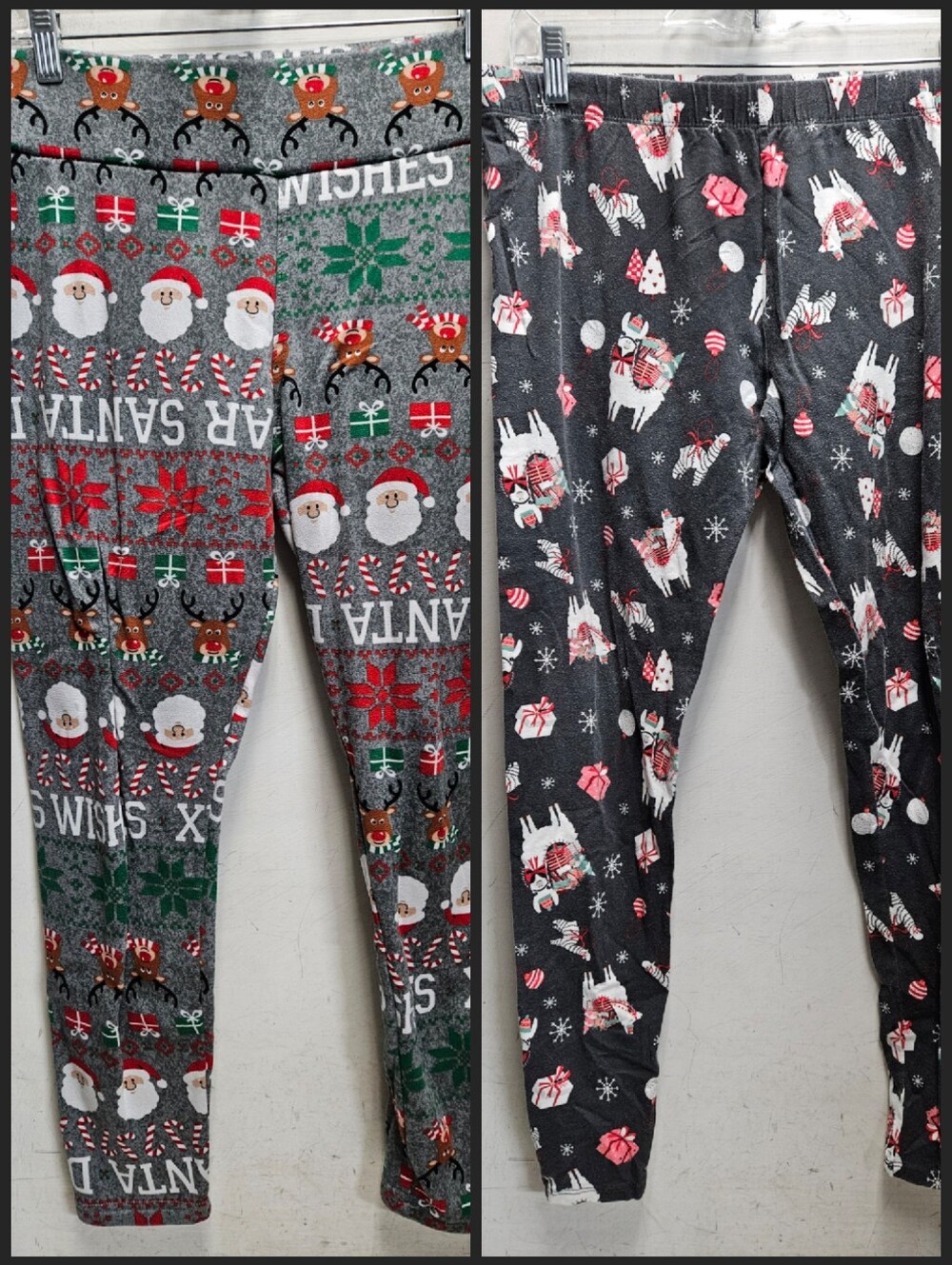 NOBO No Boundaries L/XL Pajama Pants Xmas Christmas Llama Santa Loingewear